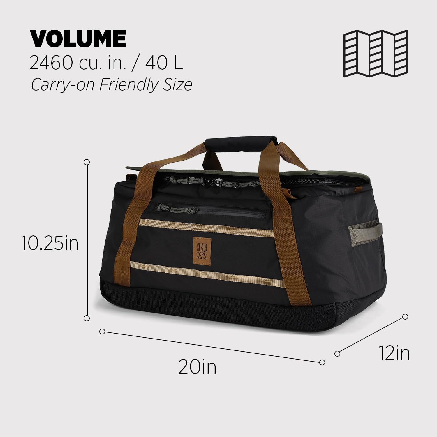 Túi Trống Hành Lý Topo Designs (Corolado, USA) Mountain Duffel 40L - 93151702